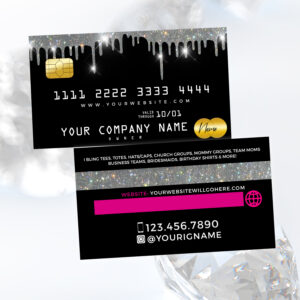 DRIP BLING BUSINESS CARD DESIGN - 2 SIDED *DESIGN ONLY NO PRINT