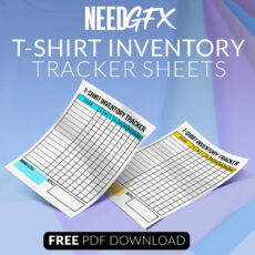 FREE, T-SHIRT INVENTORY TRACKING SHEETS