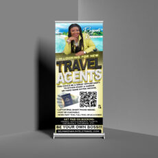 TRAVEL AGENT RETRACTABLE BANNER DESIGN -  *DESIGN ONLY, NO PRINT