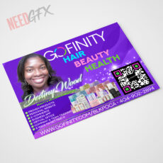 GOFINITY - 4x6 Design  - 1 sided   W/QR