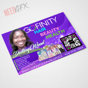 GOFINITY - 4x6 Design  - 1 sided   W/QR